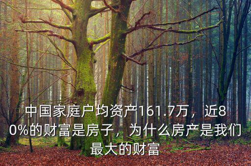 中國家庭戶均資產(chǎn)161.7萬，近80%的財富是房子，為什么房產(chǎn)是我們最大的財富