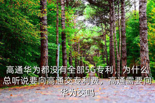 高通華為都沒有全部5G專利，為什么總聽說要向高通交專利費，高通需要向華為交嗎