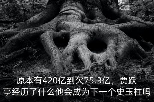 原本有420億到欠75.3億，賈躍亭經(jīng)歷了什么他會成為下一個史玉柱嗎