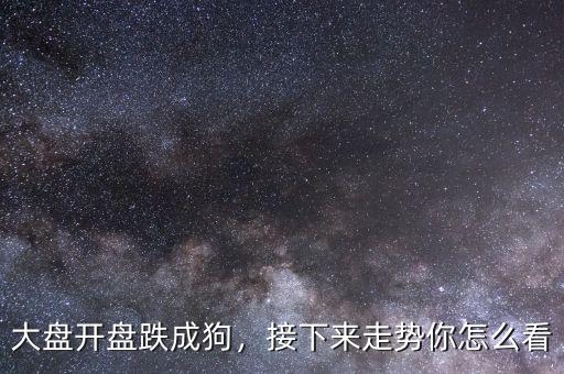 大盤(pán)開(kāi)盤(pán)跌成狗，接下來(lái)走勢(shì)你怎么看