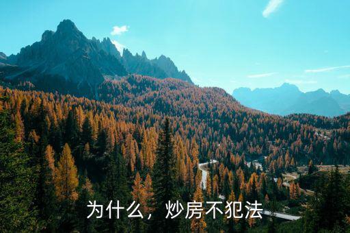 為什么，炒房不犯法