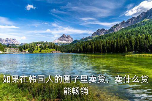 如果在韓國人的圈子里賣貨，賣什么貨能暢銷