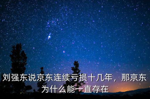劉強(qiáng)東說(shuō)京東連續(xù)虧損十幾年，那京東為什么能一直存在