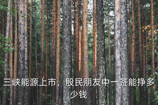 三峽能源上市，股民朋友中一簽?zāi)軖甓嗌馘X
