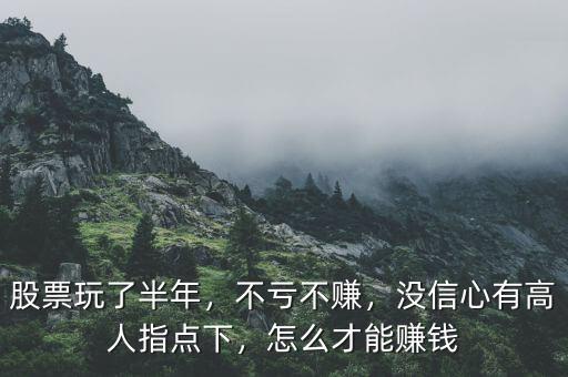 股票玩了半年，不虧不賺，沒信心有高人指點下，怎么才能賺錢