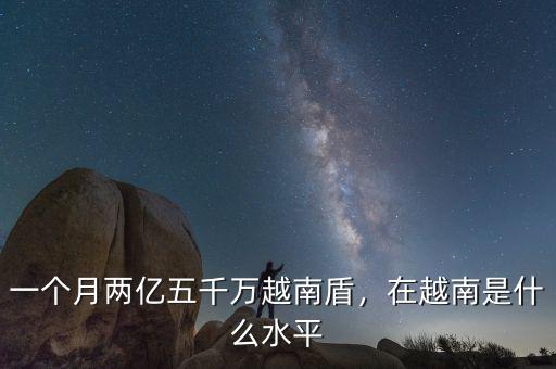 一個月兩億五千萬越南盾，在越南是什么水平