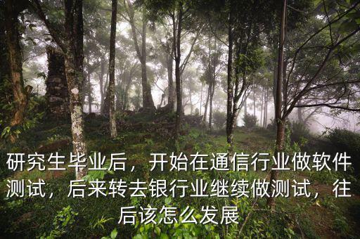 研究生畢業(yè)后，開始在通信行業(yè)做軟件測試，后來轉(zhuǎn)去銀行業(yè)繼續(xù)做測試，往后該怎么發(fā)展