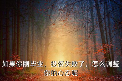 如果你剛畢業(yè)，投資失敗了，怎么調(diào)整你的心態(tài)呢