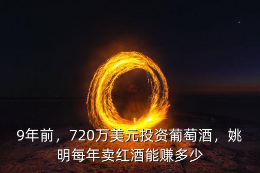 9年前，720萬美元投資葡萄酒，姚明每年賣紅酒能賺多少