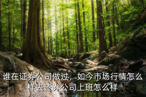 誰(shuí)在證券公司做過(guò)，如今市場(chǎng)行情怎么樣去證券公司上班怎么樣