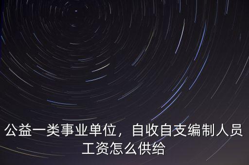 公益一類事業(yè)單位，自收自支編制人員工資怎么供給
