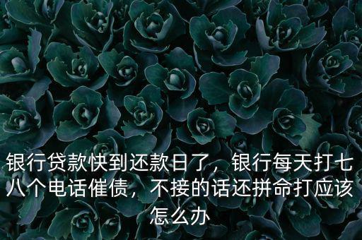 銀行貸款快到還款日了，銀行每天打七八個電話催債，不接的話還拼命打應(yīng)該怎么辦