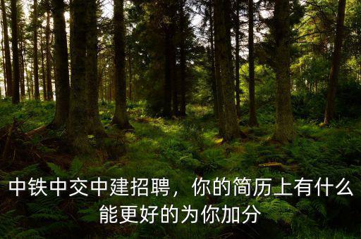 中鐵中交中建招聘，你的簡(jiǎn)歷上有什么能更好的為你加分