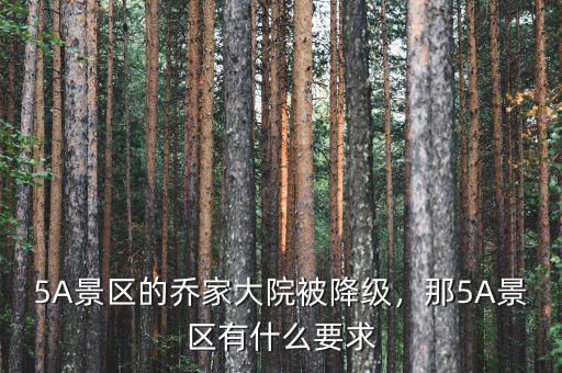 5A景區(qū)的喬家大院被降級，那5A景區(qū)有什么要求