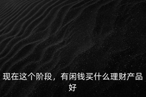 現(xiàn)在這個(gè)階段，有閑錢買什么理財(cái)產(chǎn)品好