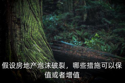 假設(shè)房地產(chǎn)泡沫破裂，哪些措施可以保值或者增值