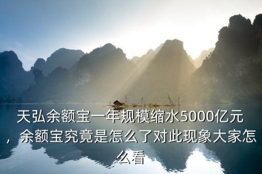 天弘余額寶一年規(guī)?？s水5000億元，余額寶究竟是怎么了對此現(xiàn)象大家怎么看