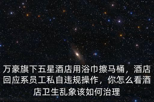 萬(wàn)豪旗下五星酒店用浴巾擦馬桶，酒店回應(yīng)系員工私自違規(guī)操作，你怎么看酒店衛(wèi)生亂象該如何治理