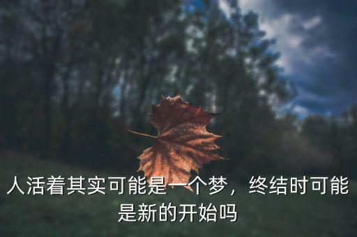 人活著其實(shí)可能是一個(gè)夢(mèng)，終結(jié)時(shí)可能是新的開始嗎