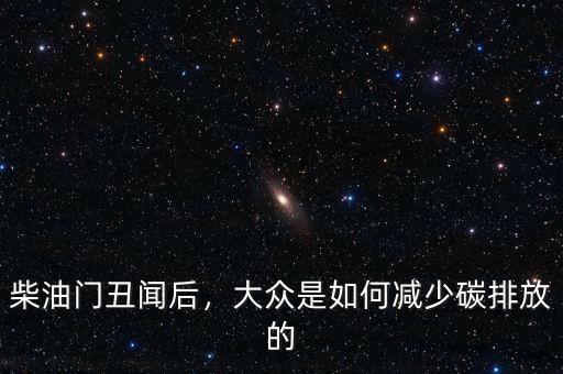 柴油門丑聞后，大眾是如何減少碳排放的