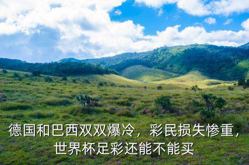 德國和巴西雙雙爆冷，彩民損失慘重，世界杯足彩還能不能買