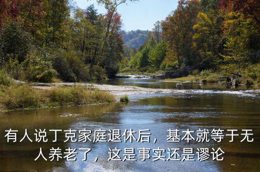 有人說(shuō)丁克家庭退休后，基本就等于無(wú)人養(yǎng)老了，這是事實(shí)還是謬論