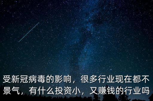 受新冠病毒的影響，很多行業(yè)現(xiàn)在都不景氣，有什么投資小，又賺錢(qián)的行業(yè)嗎