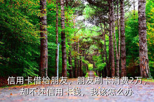 信用卡借給朋友，朋友刷卡消費2萬，卻不還信用卡錢，我該怎么辦