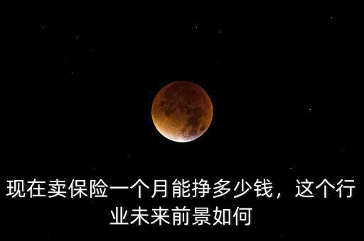 現(xiàn)在賣(mài)保險(xiǎn)一個(gè)月能掙多少錢(qián)，這個(gè)行業(yè)未來(lái)前景如何