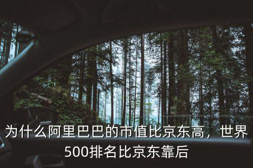 為什么阿里巴巴的市值比京東高，世界500排名比京東靠后