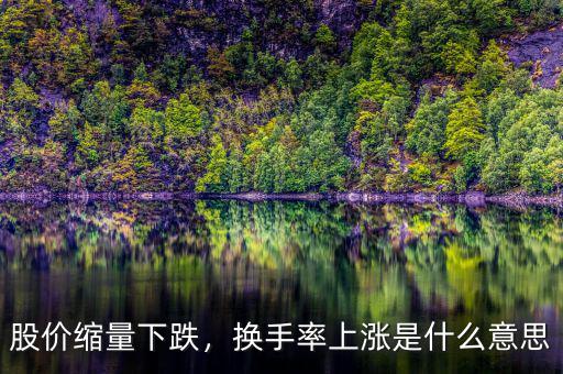 股價(jià)縮量下跌，換手率上漲是什么意思