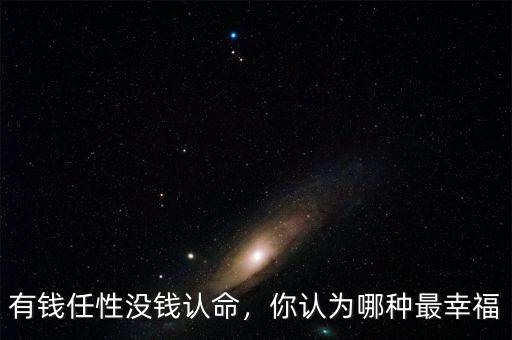 有錢任性沒錢認命，你認為哪種最幸福