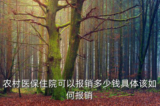 農(nóng)醫(yī)?，F(xiàn)在能報銷多少,具體該如何報銷