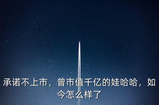 承諾不上市，曾市值千億的娃哈哈，如今怎么樣了