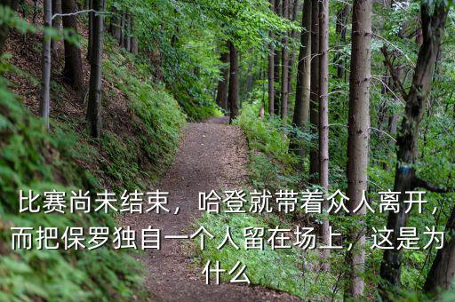 比賽尚未結束，哈登就帶著眾人離開，而把保羅獨自一個人留在場上，這是為什么