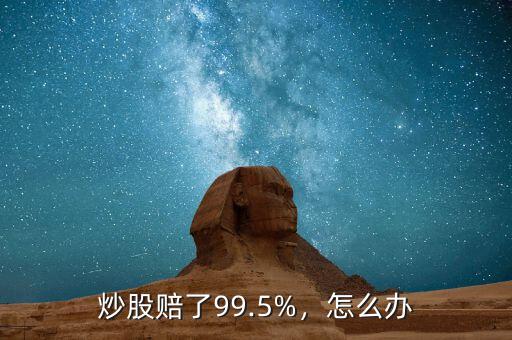 炒股賠了99.5%，怎么辦