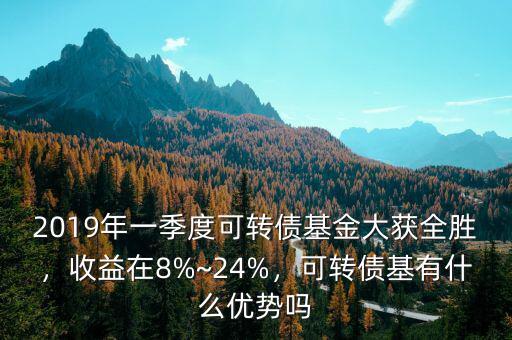 2019年一季度可轉(zhuǎn)債基金大獲全勝，收益在8%~24%，可轉(zhuǎn)債基有什么優(yōu)勢嗎