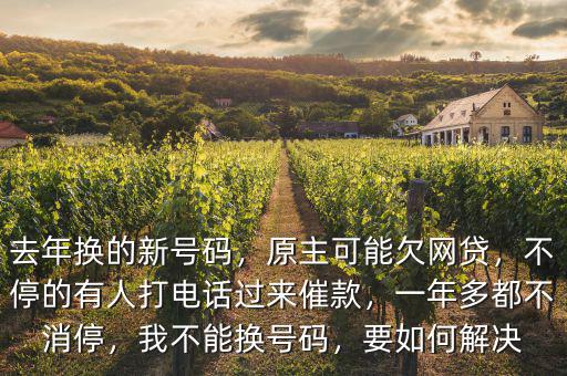 去年換的新號(hào)碼，原主可能欠網(wǎng)貸，不停的有人打電話過(guò)來(lái)催款，一年多都不消停，我不能換號(hào)碼，要如何解決