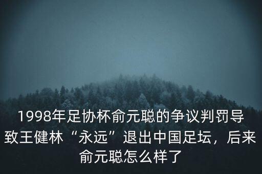 1998年足協(xié)杯俞元聰?shù)臓幾h判罰導(dǎo)致王健林“永遠”退出中國足壇，后來俞元聰怎么樣了