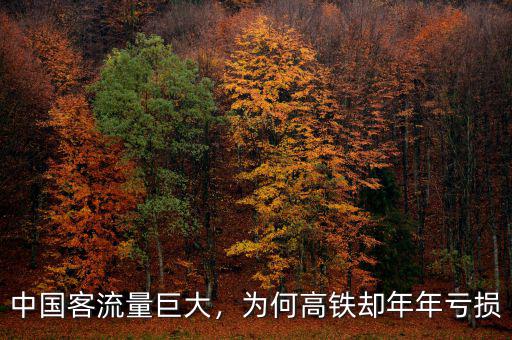 中國(guó)客流量巨大，為何高鐵卻年年虧損
