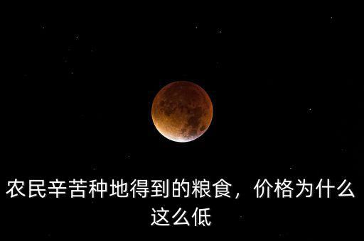 農(nóng)民辛苦種地得到的糧食，價(jià)格為什么這么低