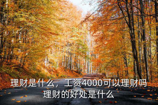 理財(cái)是什么，工資4000可以理財(cái)嗎理財(cái)?shù)暮锰幨鞘裁? class=