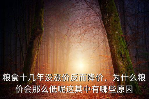 為什么美國(guó)糧價(jià)低,別說什么國(guó)際糧價(jià)低