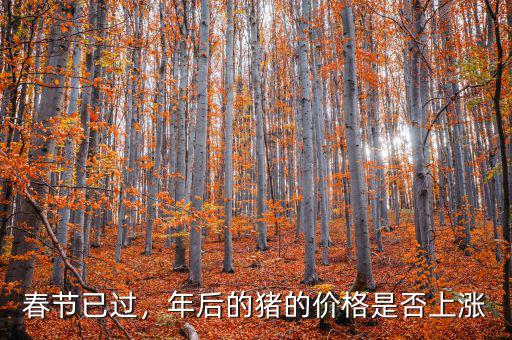 春節(jié)已過，年后的豬的價格是否上漲