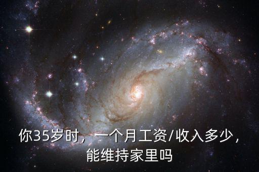你35歲時，一個月工資/收入多少，能維持家里嗎