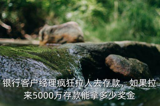 銀行客戶經理瘋狂拉人去存款，如果拉來5000萬存款能拿多少獎金