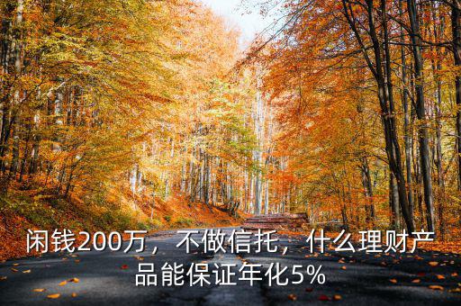 閑錢(qián)200萬(wàn)，不做信托，什么理財(cái)產(chǎn)品能保證年化5%