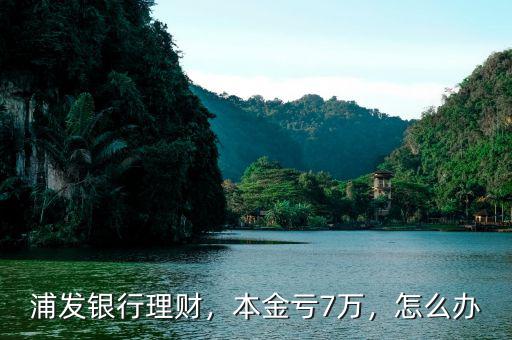 浦發(fā)銀行理財(cái)，本金虧7萬(wàn)，怎么辦