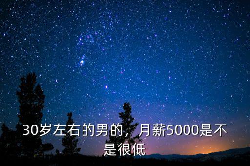30歲左右的男的，月薪5000是不是很低