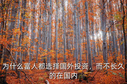 為什么富人都選擇國外投資，而不長久的在國內(nèi)